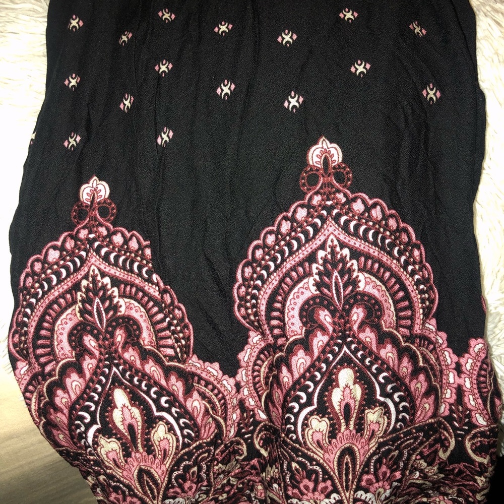 Pink bohemian print pants